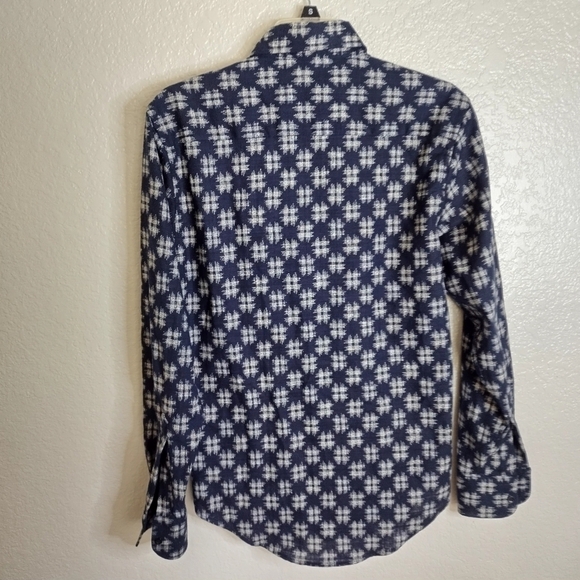 Naked & Famous long sleeve abstract print button down shirt sz S - Picture 7 of 8